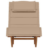Rocking Sun Lounger with Cushion Solid Wood Acacia - Top-Down View