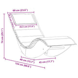 Rocking Sun Lounger with Cushion Solid Wood Acacia - Close-Up Angle