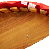 Rocking Sun Lounger with Cushion Solid Wood Acacia - Extra Image