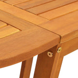 Garden Table Folding Brown 110 x 60 x 72 cm Solid Acacia Wood - Rear View