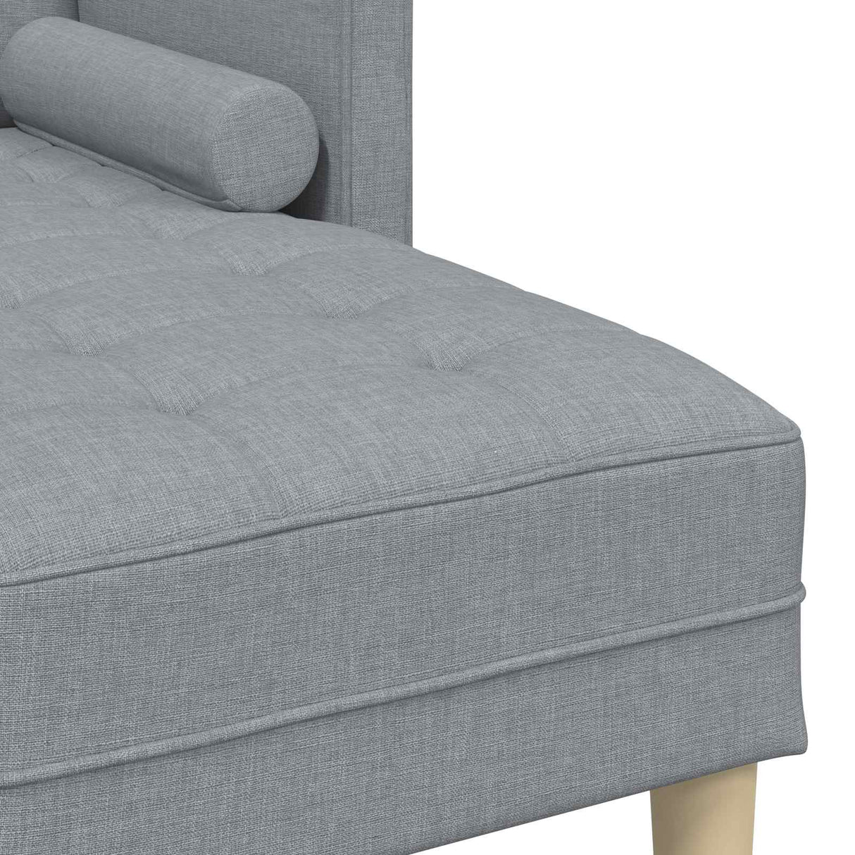 Sofa Set 2 pcs Light Grey Polyester