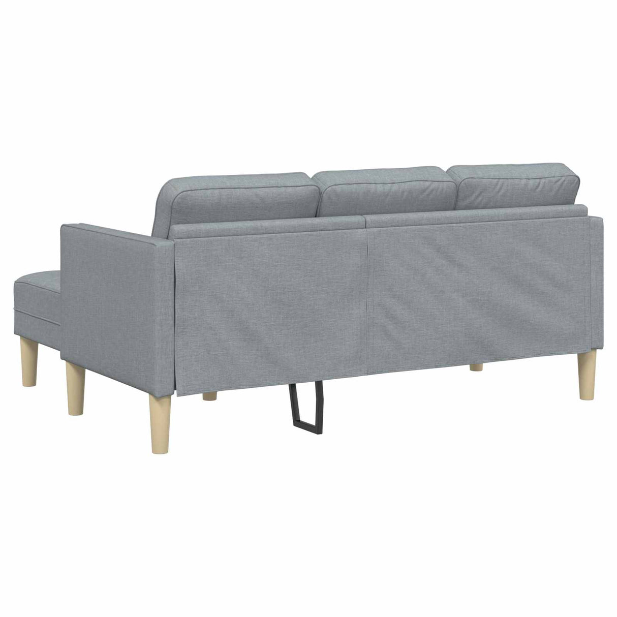 Sofa Set 2 pcs Light Grey Polyester