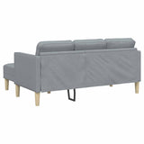 Sofa Set 2 pcs Light Grey Polyester