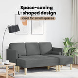 Sofa Set with Cushion 2 pcs Dark Grey Polyester - Extra Image