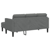 Sofa Set with Cushion 2 pcs Dark Grey Polyester - Low Angle