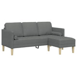 Sofa Set 2 pcs Dark grey 173 x 131 x 67 cm Fabric - 45-Degree Angle