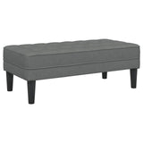 Sofa Set with Cushion 2 pcs Dark Grey Polyester - Rear View