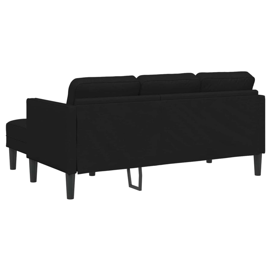 Sofa Set 2 pcs Black Polyester