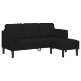 Sofa Set with Cushion 2 pcs Black Polyester - 45-Degree Angle