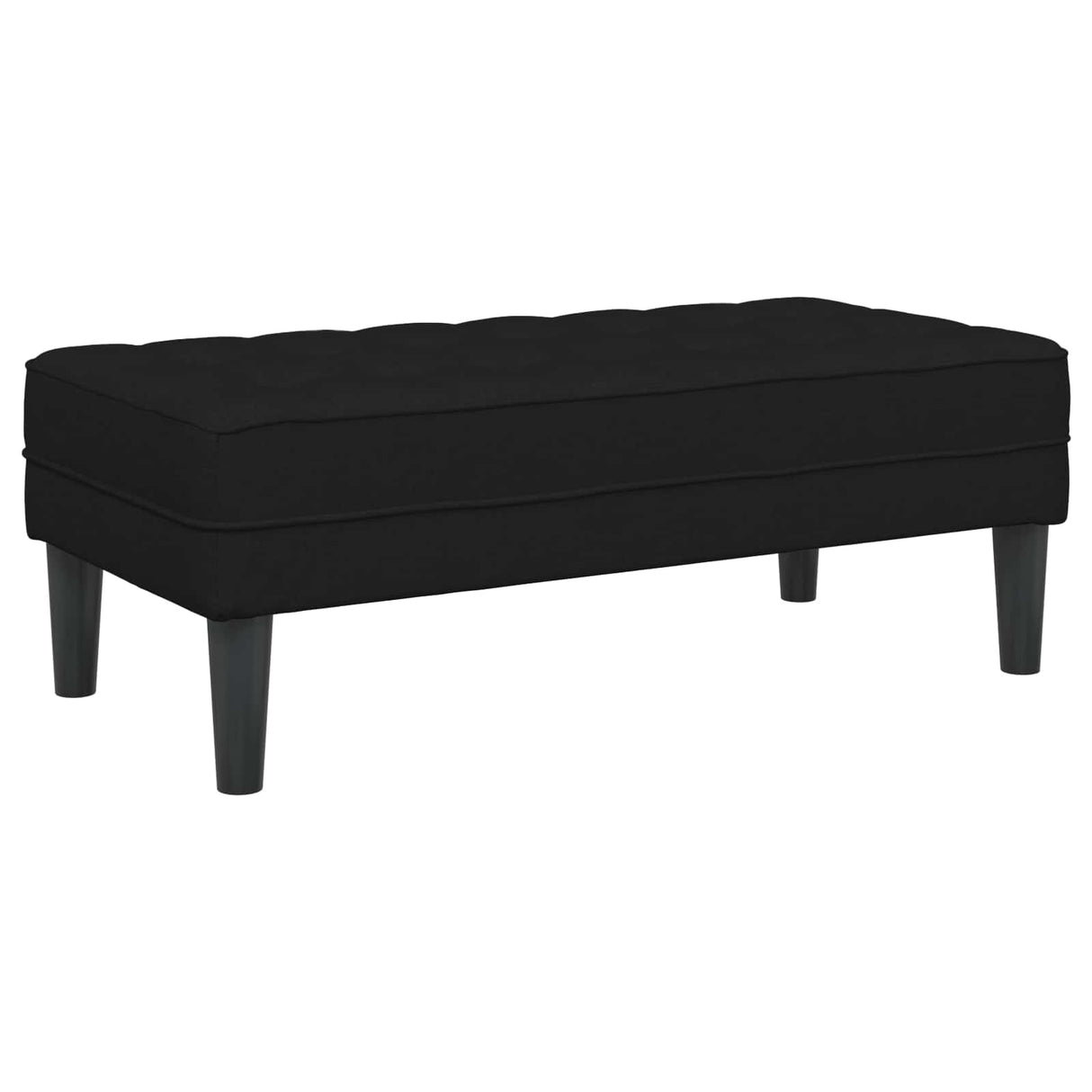 Sofa Set with Cushion 2 pcs Black Polyester