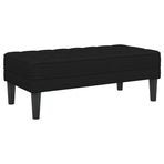 Sofa Set 2 pcs Black Polyester