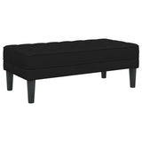 Sofa Set with Cushion 2 pcs Black Polyester - Rear View