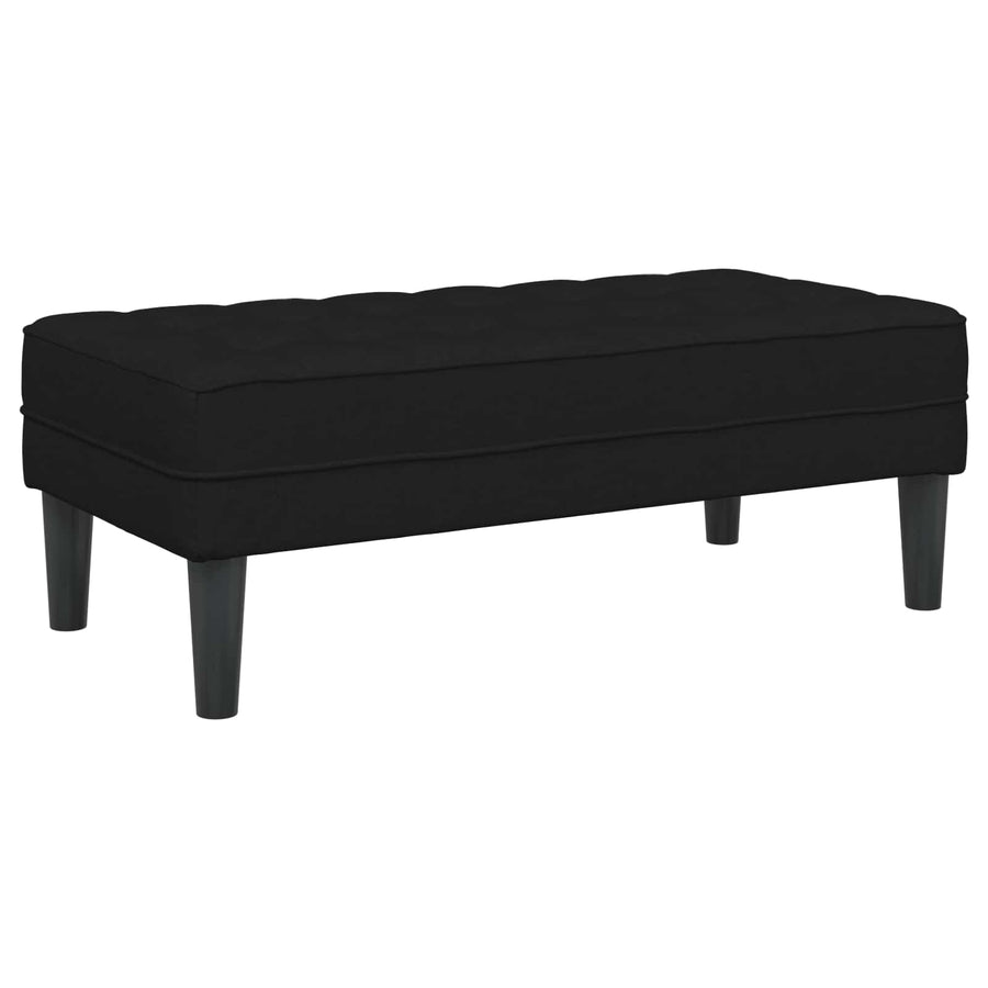 Sofa Set 2 pcs Black Polyester