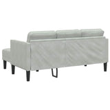 Sofa Set 2 pcs Light grey 173 x 131 x 67 cm Velvet - Low Angle