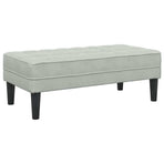 Sofa Set 2 pcs Light Grey Polyester
