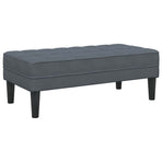 Sofa Set 2 pcs Dark Grey Polyester