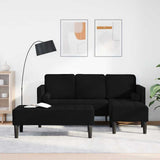 Sofa Set 2 pcs Black 173 x 131 x 67 cm Velvet