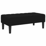 Sofa Set with Cushion 2 pcs Black Polyester