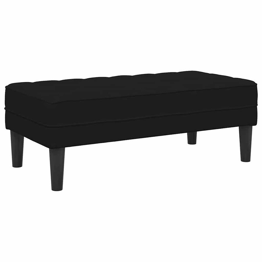 Sofa Set 2 pcs Black Polyester
