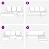 Sofa Set 2 pcs Black 173 x 131 x 67 cm Velvet - Extra Image