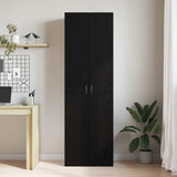 Office Cabinet Black Oak 60 x 32 x 190 cm Engineered Wood - Top-Down View