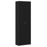 Office Cabinet Black Oak 60 x 32 x 190 cm Engineered Wood - Front View
