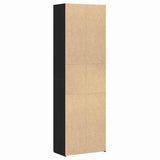 Office Cabinet Black Oak 60 x 32 x 190 cm Engineered Wood - Rear View