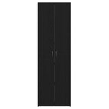 Office Cabinet Black Oak 60 x 32 x 190 cm Engineered Wood - Close-Up Angle