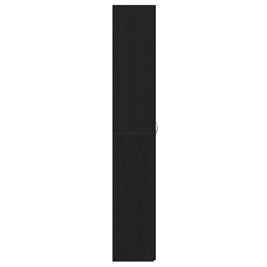 Office Cabinet Black Oak 60 x 32 x 190 cm Engineered Wood