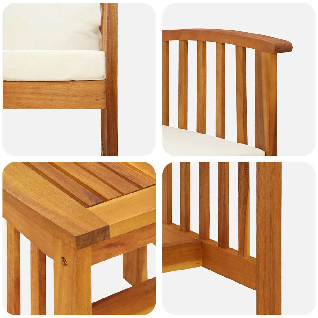 Garden Sofa Set 3 pcs Oil Natural Solid Acacia Wood