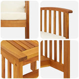 Garden Sofa Set 3 pcs Oil Natural Solid Acacia Wood