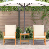 Garden Sofa Set 3 pcs Oil Natural Solid Acacia Wood - Top-Down View