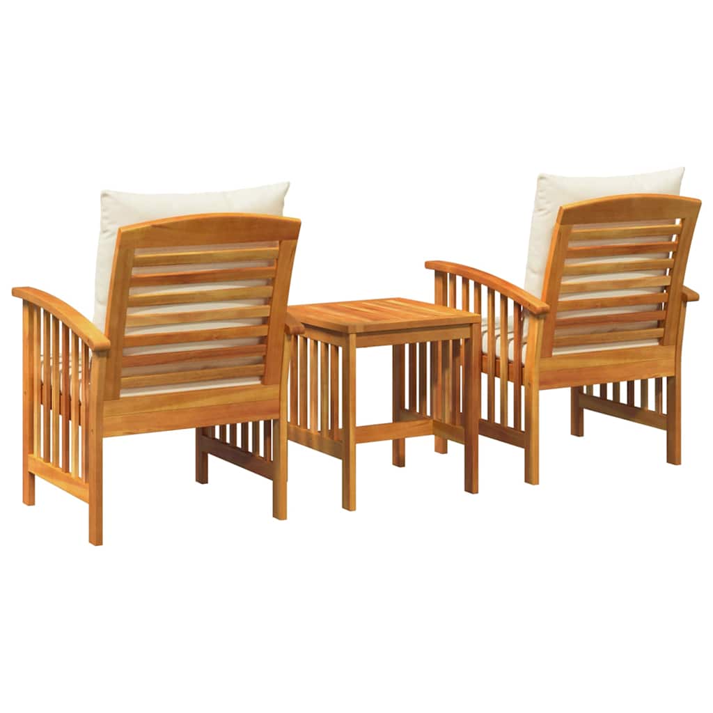 Garden Sofa Set 3 pcs Oil Natural Solid Acacia Wood