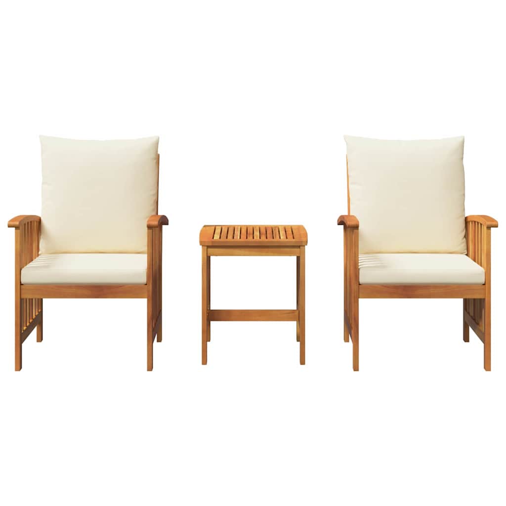 Garden Sofa Set 3 pcs Oil Natural Solid Acacia Wood