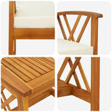 Garden Sofa Set 3 pcs Oil Natural Solid Acacia Wood