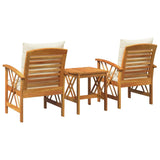 Garden Sofa Set 3 pcs Oil Natural Solid Acacia Wood