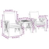 Garden Sofa Set 3 pcs Oil Natural Solid Acacia Wood