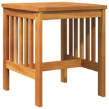 Side Table Brown Solid Acacia wood - Front View