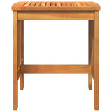 Side Table Brown Solid Acacia wood - Rear View