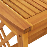 Side Table Brown Solid Acacia wood - Rear View