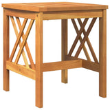 Side Table Brown Solid Acacia wood - Front View