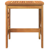 Side Table Brown Solid Acacia wood - Side View
