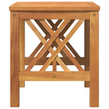 Side Table Brown Solid Acacia wood - Close-Up Angle