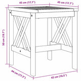 Side Table Brown Solid Acacia wood - Extra Image