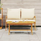 Coffee Table Brown Solid Acacia wood - Top-Down View