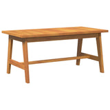 Coffee Table Brown Solid Acacia wood - Front View