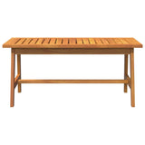 Coffee Table Brown Solid Acacia wood - Rear View