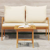 Side Table Brown Solid Acacia wood - Top-Down View