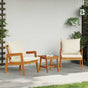 Bistro Set 3 pcs Brown Solid Acacia Wood