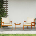 Bistro Set 3 pcs Brown Solid Acacia Wood